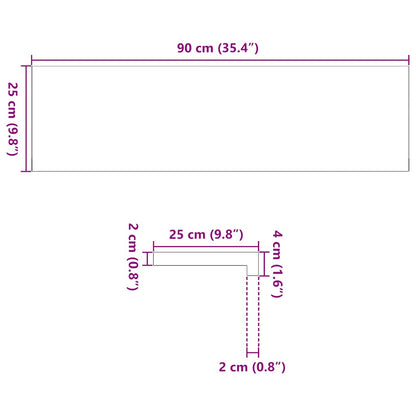 Treppenstufen 8 Stk. Unbehandelt 90x25x2 cm Massivholz Eiche