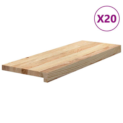 Treppenstufen 20 Stk. Unbehandelt 70x25x2 cm Massivholz Eiche