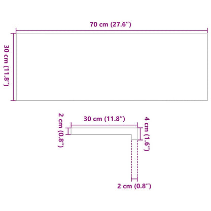 Treppenstufen 16 Stk. Hellbraun 70x30x2 cm Massivholz Eiche