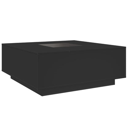 Couchtisch mit Infinity-LED Schwarz 100x100x40 cm