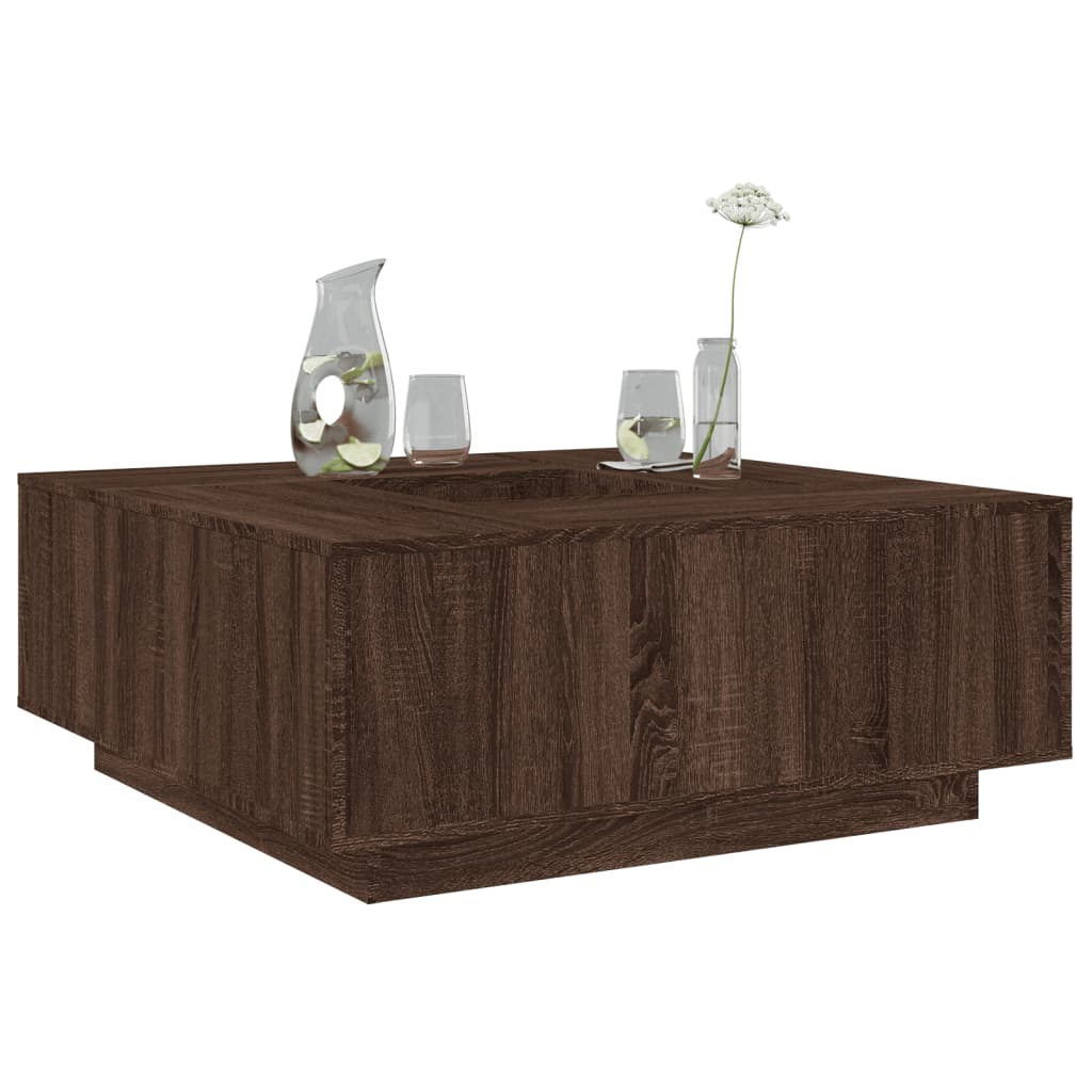 Couchtisch Braun Eichen-Optik 100x100x40 cm Holzwerkstoff