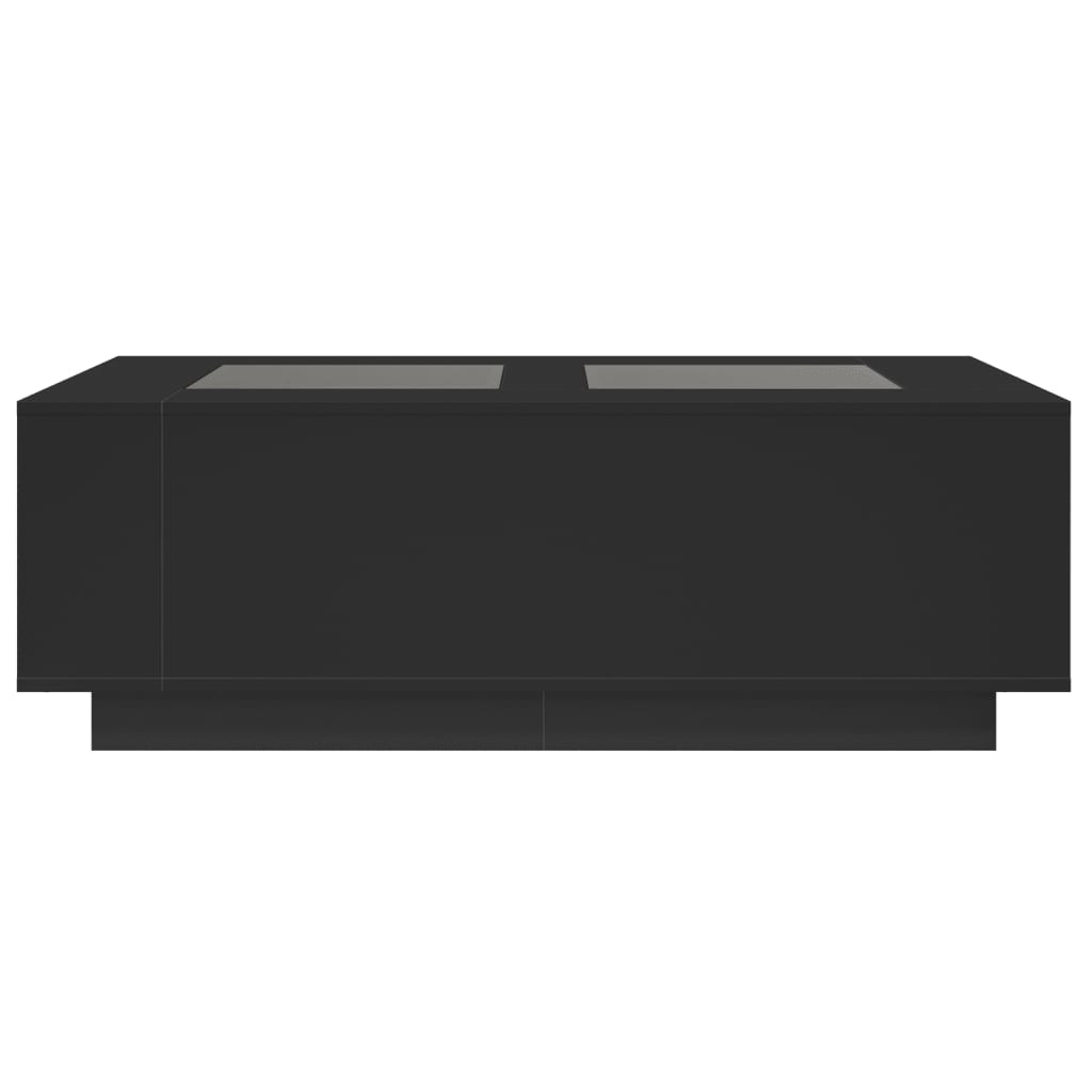 Couchtisch mit Infinity-LED Schwarz 116x69x40 cm