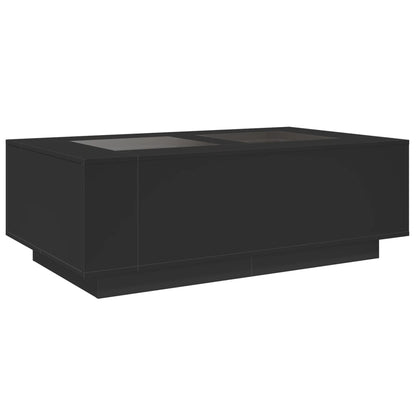 Couchtisch mit Infinity-LED Schwarz 116x69x40 cm