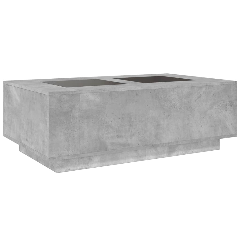 Couchtisch mit Infinity-LED Betongrau 116x69x40 cm