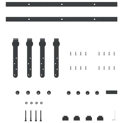 Schiebetürbeschlag Set für Schranktüren 122 cm Karbonstahl