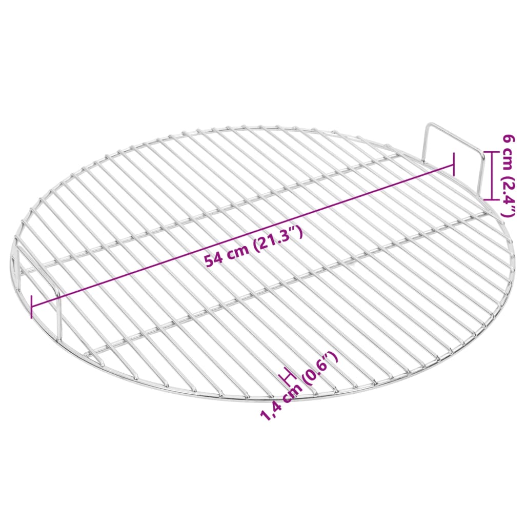 Grillrost mit Griffen Rund Ø54 cm 304 Edelstahl