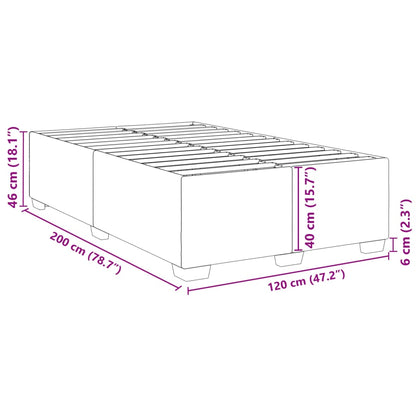 Bettgestell ohne Matratze Hellgrau 120x200 cm Stoff