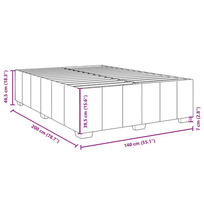 Bettgestell ohne Matratze Dunkelgrau 140x200 cm Stoff