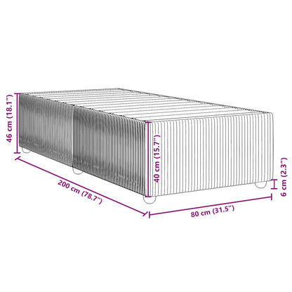 Bettgestell ohne Matratze Dunkelgrau 80x200 cm Stoff