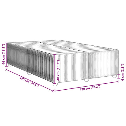 Bettgestell Dunkelgrau 120x190 cm Samt