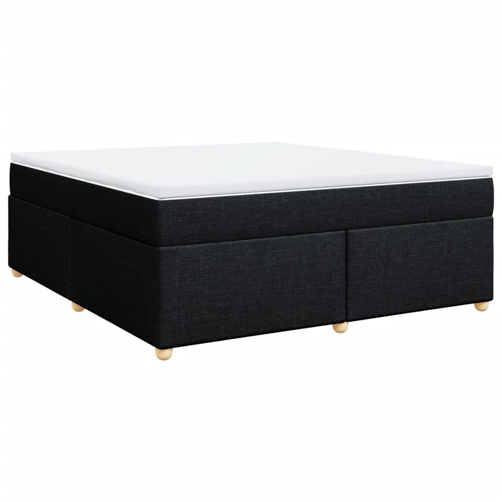 Boxspringbett mit Matratze Schwarz 180x200 cm Stoff