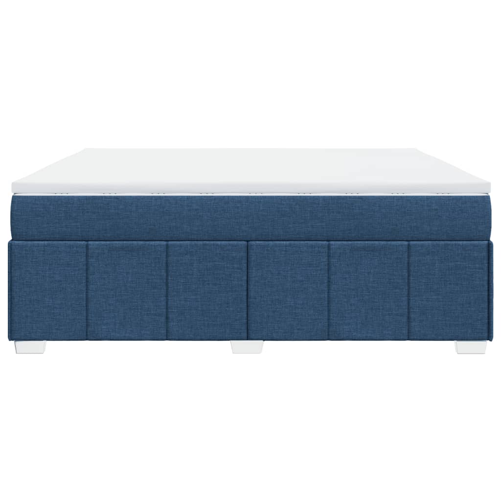 Boxspringbett mit Matratze Blau 180x200 cm Stoff