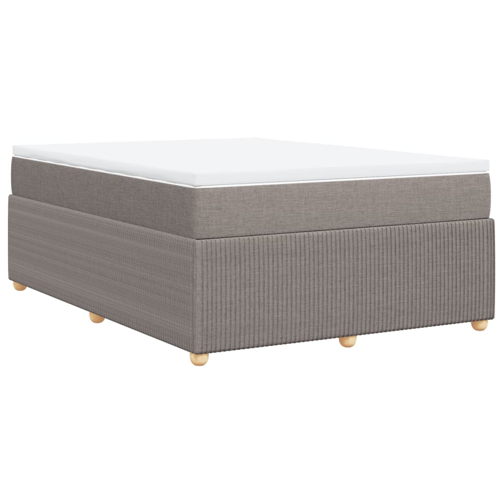 Boxspringbett mit Matratze Taupe 160x200 cm Stoff