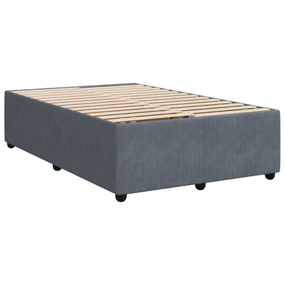 Boxspringbett mit Matratze Dunkelgrau 120x200 cm Samt