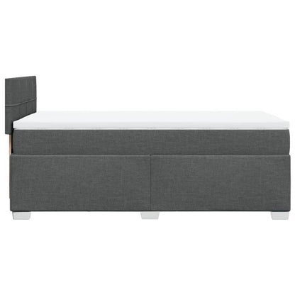 Boxspringbett mit Matratze Dunkelgrau 100x200 cm Stoff