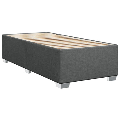 Boxspringbett mit Matratze Dunkelgrau 100x200 cm Stoff