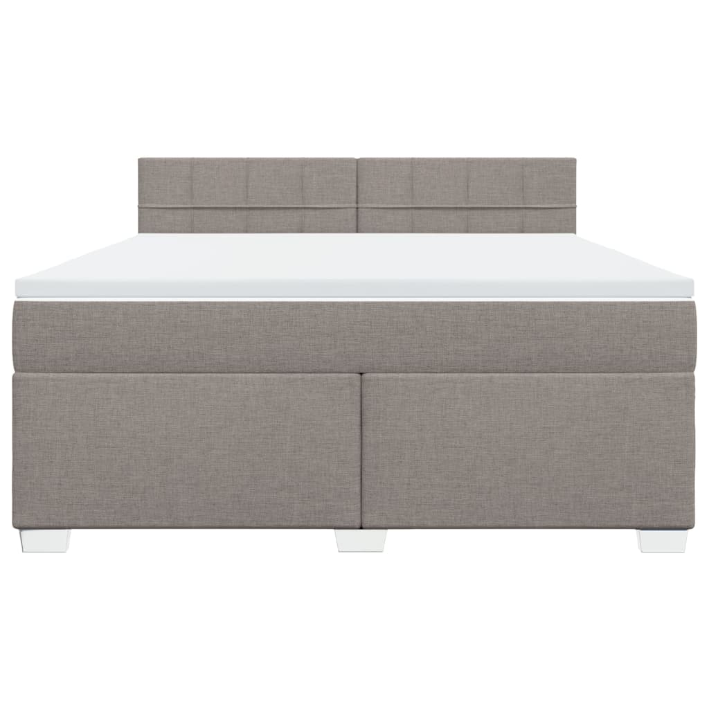 Boxspringbett mit Matratze Taupe 180x200 cm Stoff