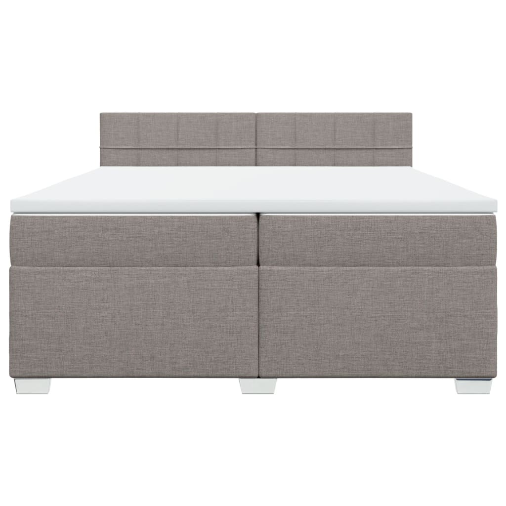 Boxspringbett mit Matratze Taupe 200x200 cm Stoff