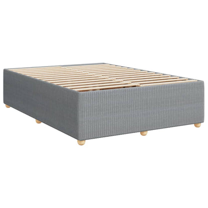 Boxspringbett mit Matratze Hellgrau 160x200 cm Stoff