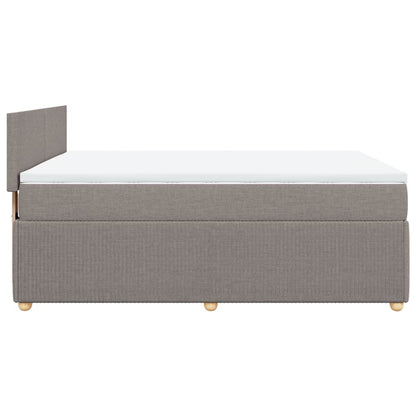 Boxspringbett mit Matratze Taupe 160x200 cm Stoff