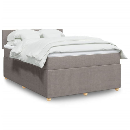 Boxspringbett mit Matratze Taupe 160x200 cm Stoff