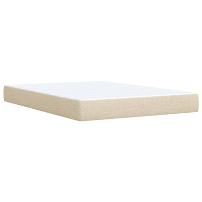 Boxspringbett mit Matratze Creme 160x200 cm Stoff