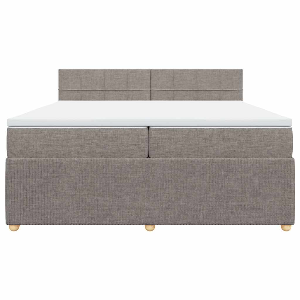 Boxspringbett mit Matratze Taupe 200x200 cm Stoff