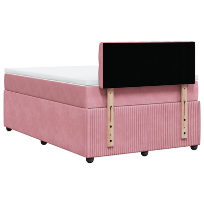 Boxspringbett mit Matratze Rosa 120x190 cm Samt