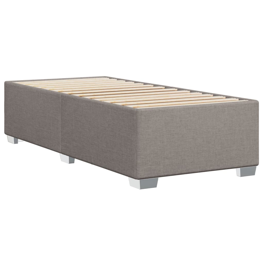 Boxspringbett mit Matratze Taupe 90x200 cm Stoff