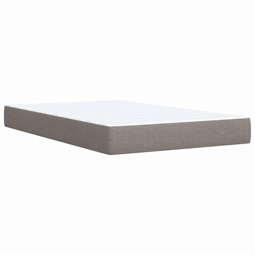 Boxspringbett mit Matratze Taupe 90x200 cm Stoff