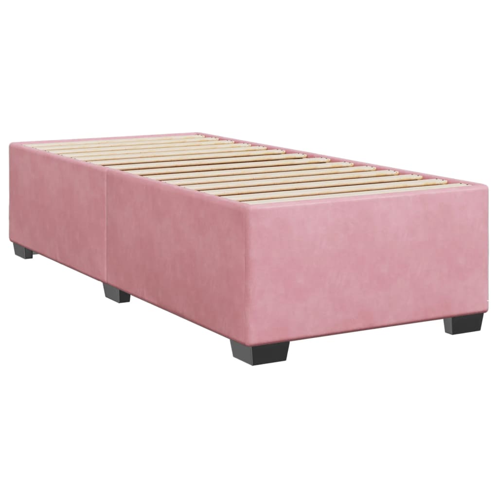 Boxspringbett mit Matratze Rosa 90x190 cm Samt