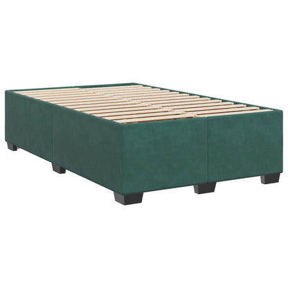 Boxspringbett mit Matratze Dunkelgrün 120x190 cm Samt