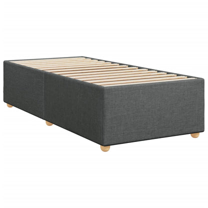 Boxspringbett mit Matratze Dunkelgrau 90x200 cm Stoff