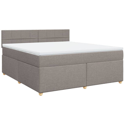 Boxspringbett mit Matratze Taupe 180x200 cm Stoff