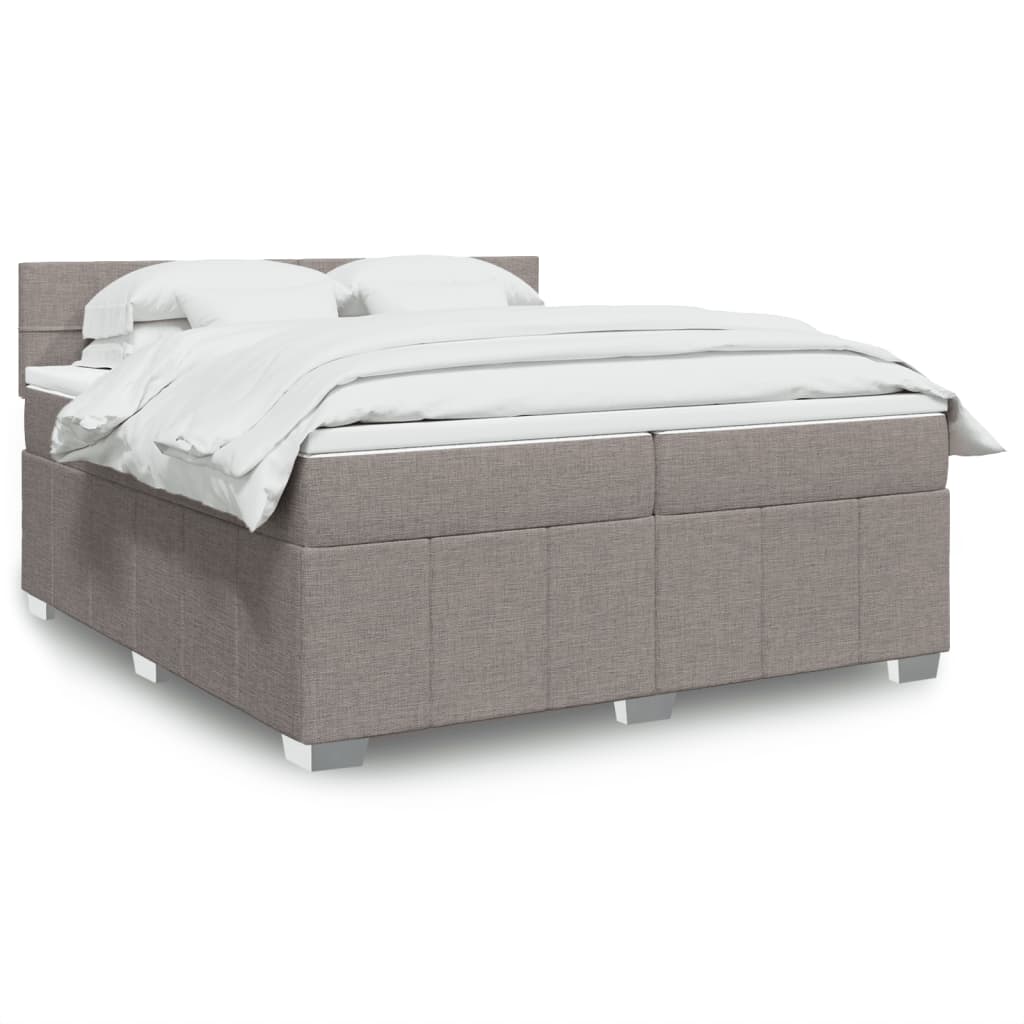 Boxspringbett mit Matratze Taupe 200x200 cm Stoff