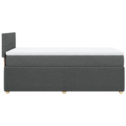 Boxspringbett mit Matratze Dunkelgrau 90x190 cm Stoff