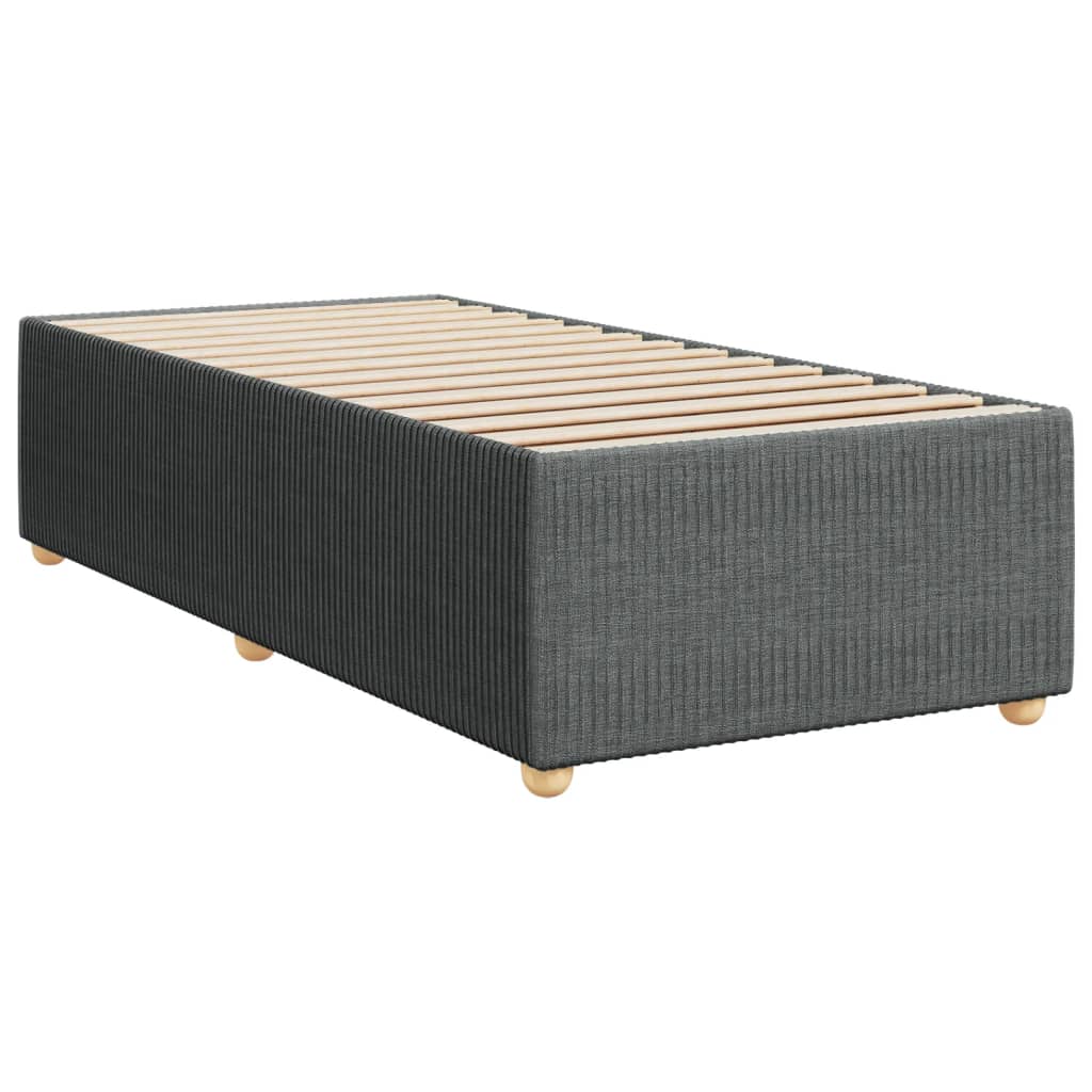 Boxspringbett mit Matratze Dunkelgrau 90x190 cm Stoff