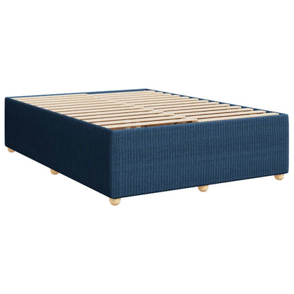 Boxspringbett mit Matratze Blau 160x200 cm Stoff