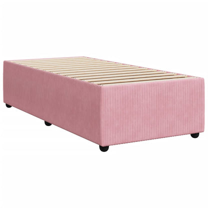 Boxspringbett mit Matratze Rosa 90x190 cm Samt