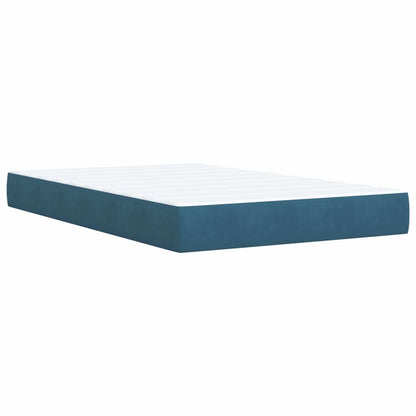 Boxspringbett mit Matratze Blau 120x190 cm Samt