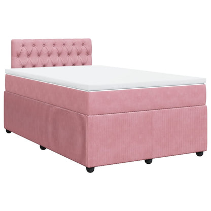 Boxspringbett mit Matratze Rosa 120x190 cm Samt