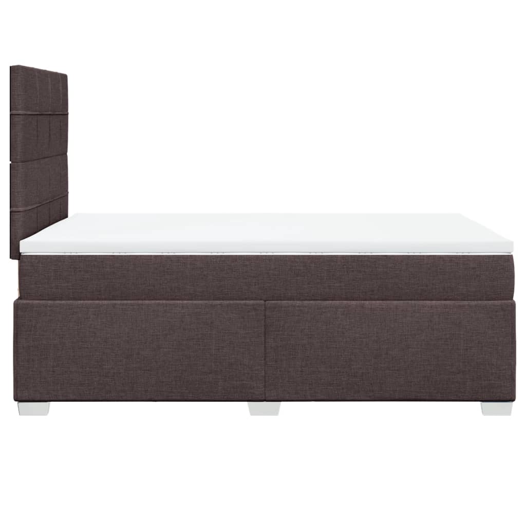 Boxspringbett mit Matratze Dunkelbraun 120x190 cm Stoff