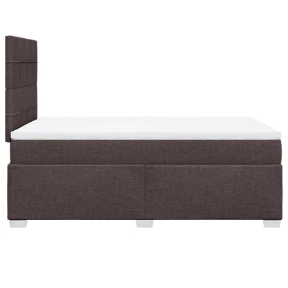 Boxspringbett mit Matratze Dunkelbraun 120x190 cm Stoff