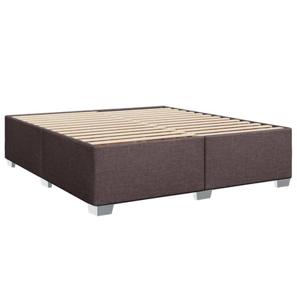 Boxspringbett mit Matratze Dunkelbraun 200x200 cm Stoff