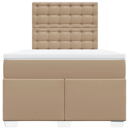 Boxspringbett mit Matratze Cappuccino-Braun 80x200cm Kunstleder