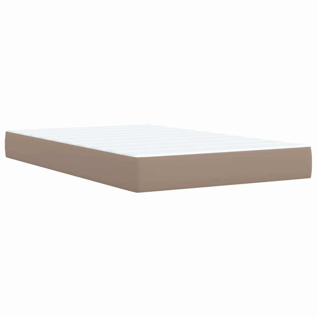 Boxspringbett mit Matratze Cappuccino-Braun 80x200cm Kunstleder