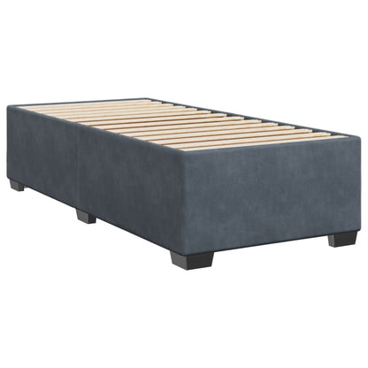 Boxspringbett mit Matratze Dunkelgrau 80x200 cm Samt