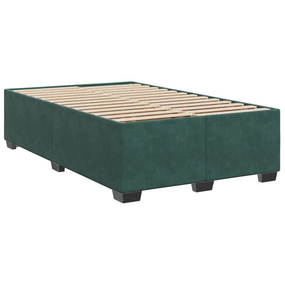 Boxspringbett mit Matratze Dunkelgrün 120x200 cm Samt