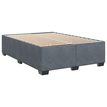 Boxspringbett mit Matratze Dunkelgrau 160x200 cm Samt