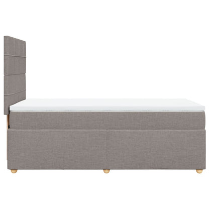 Boxspringbett mit Matratze Taupe 100x200 cm Stoff